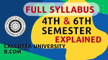 Full Syllabus of 4th and 6th Semester l Calcutta University | BCom |  @MathurSirClasses​