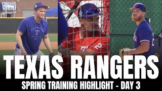 The First Look at Corey Seager, Marcus Semien & Jon Gray Throwing at Texas Rangers 2022 Camp