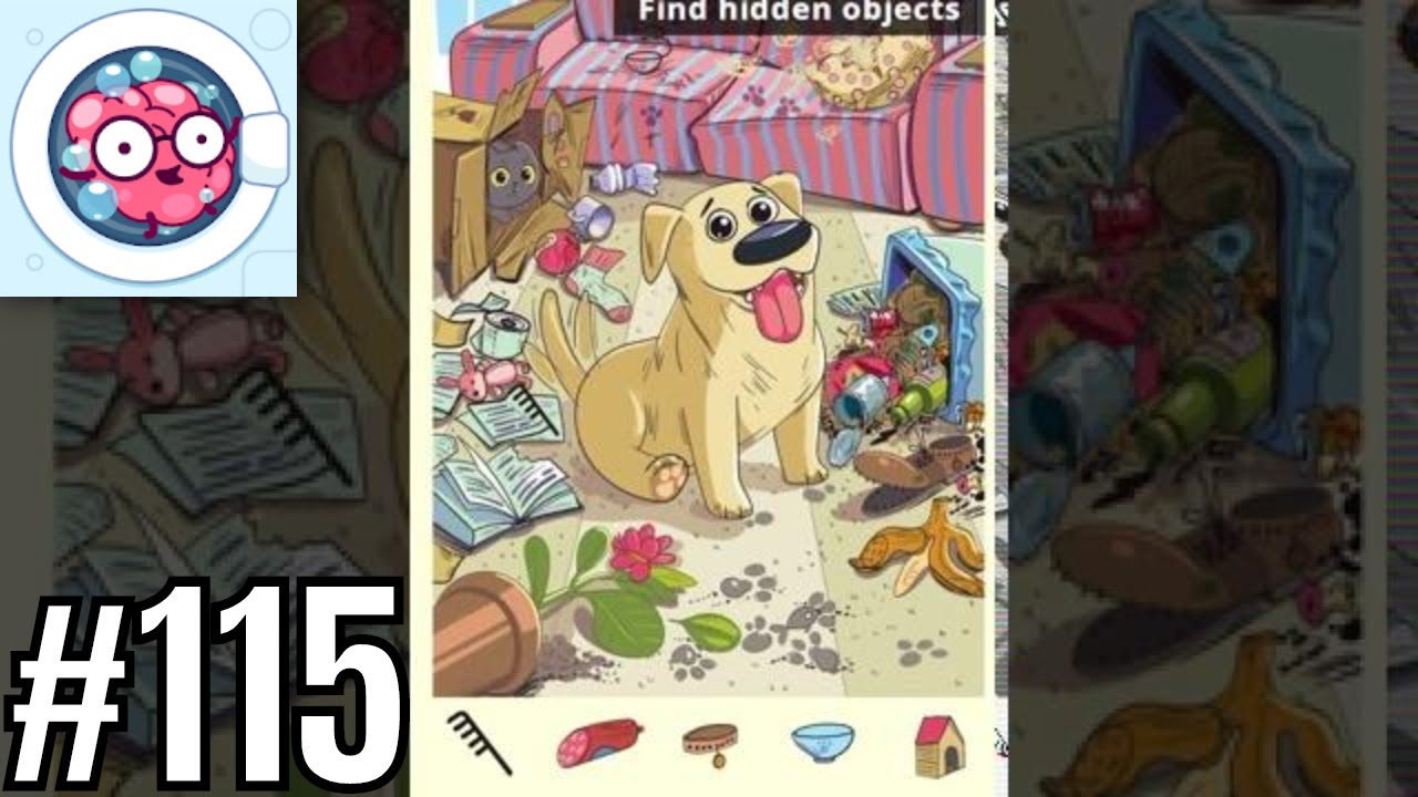 Brain Wash Level 115 answer - Find hidden objects Solution Walkthrough