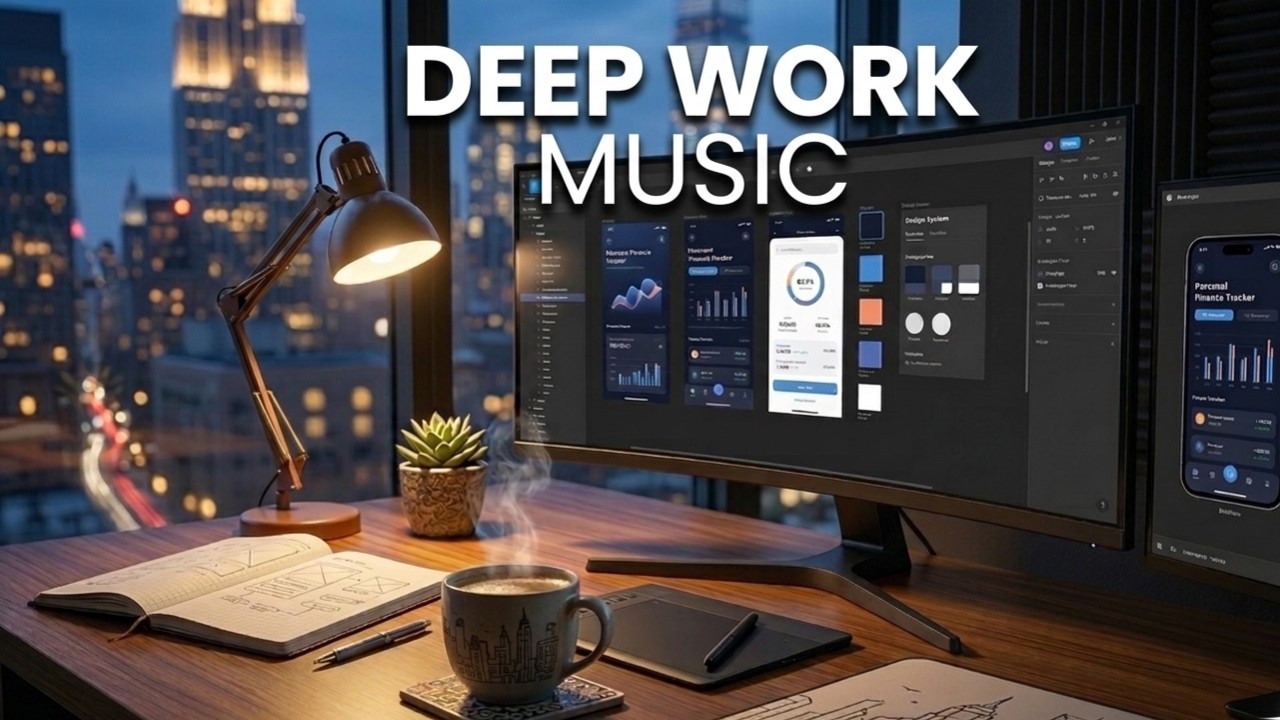 Deep Work Music | Minimal Dark Academic Study Background (90 BPM)