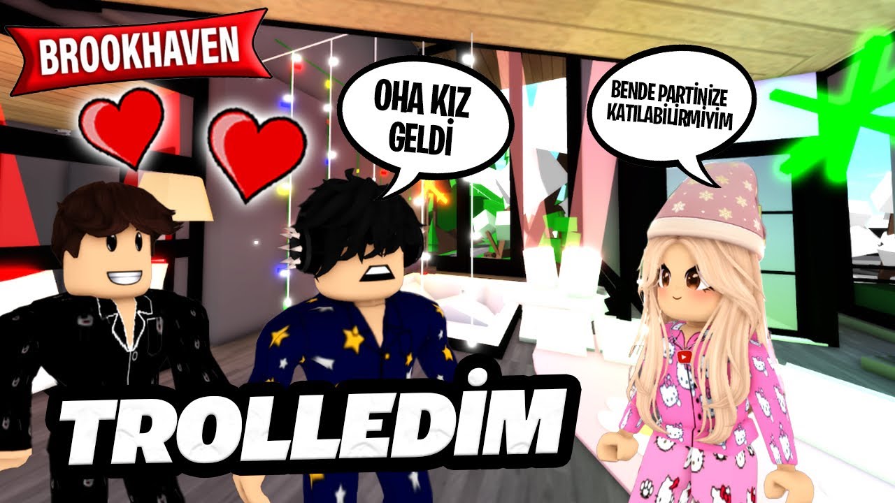 PİJAMA PARTİLERİNİ TROLLEDİM ROBLOX BROOKHAVEN🏡RP