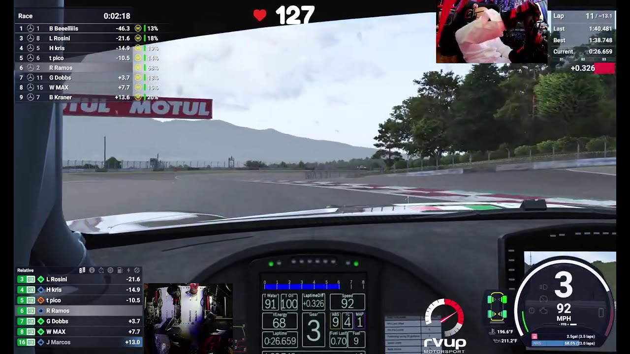 P2 ruined Fuji Daily race open lobby 20 min session.
