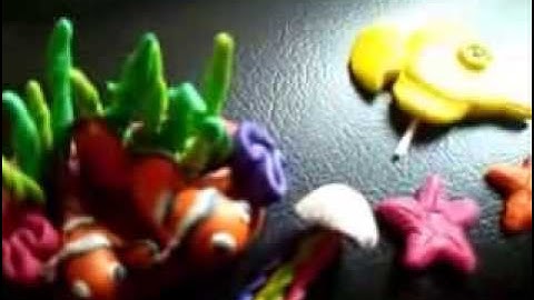 Cute nemo clown fish modelling clay miniature tutorial