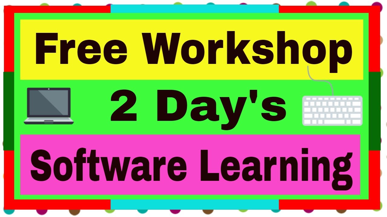 Free Workshop on Software Learning | Free Certificate - YouTube