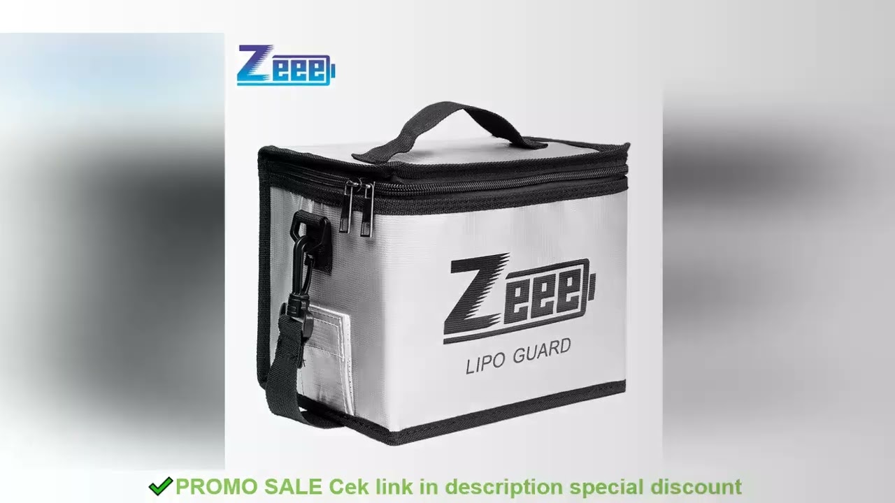 Zeee Lipo Battery Safe Bag 215*145*165mm Fireproof Explosionproof Bag RC Lipo Battery Fire Safe Guar