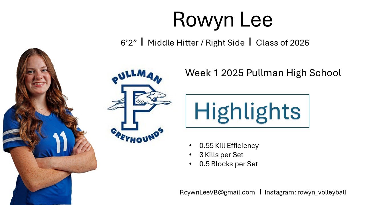 Rowyn Rothney Rowyn Lee Week 1 Volleyball Highlights - High School 2025 Season - YouTube