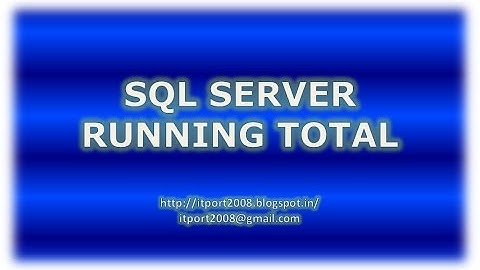 Calculate Running Total in SQL Server