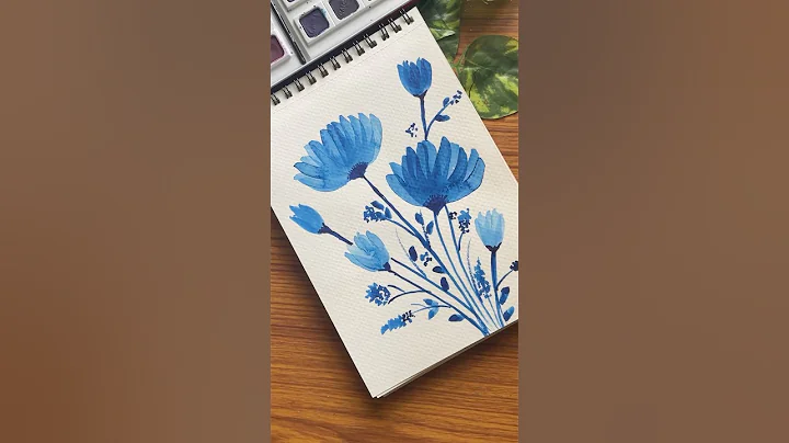 Easy watercolour flower easyart #beginners #watercolour #flowers #artist #trending #youtube #shorts