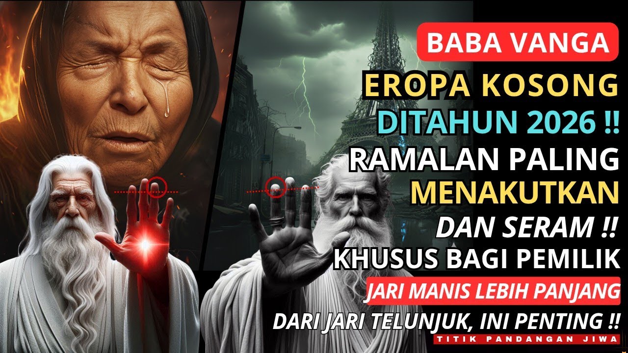JIWA TERPILIH💫MERINDING!Ramalan Baba Vanga 2026 Eropa Kosong&Perang Dunia3 Dimulai? Apa Jari Manis😱🚀