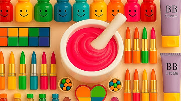 🔴LIVE| Satisfying Video DIY How To Make Rainbow Slime Mixing Glitters Random Makeup Random Things