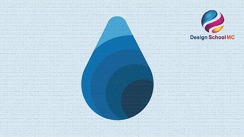 flat design illustrator for beginners - how to make a water drop icon logo design - No CorelDraw