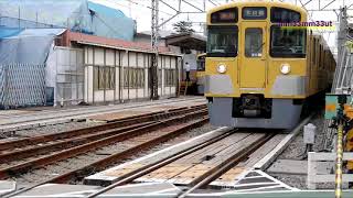 西武新宿線沼袋1号踏切朝の風景20190612