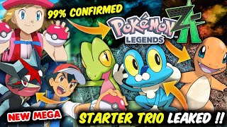 Greninja,Charizard,Sceptile : Legend Kalos Starters Leaked | Mega Greninja |Starter of Legends ZA