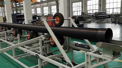 ZhongyunTech ZC-180H double wall corrugated pipe extrusion line for ID150mm pipes,speed at 5m/min.