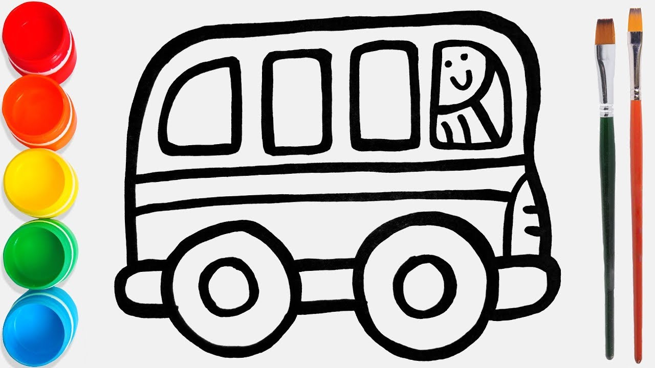 Kumpulan gambar untuk Belajar mewarnai: Gambar Bus Untuk