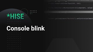 HISE: how to make the script editor blink