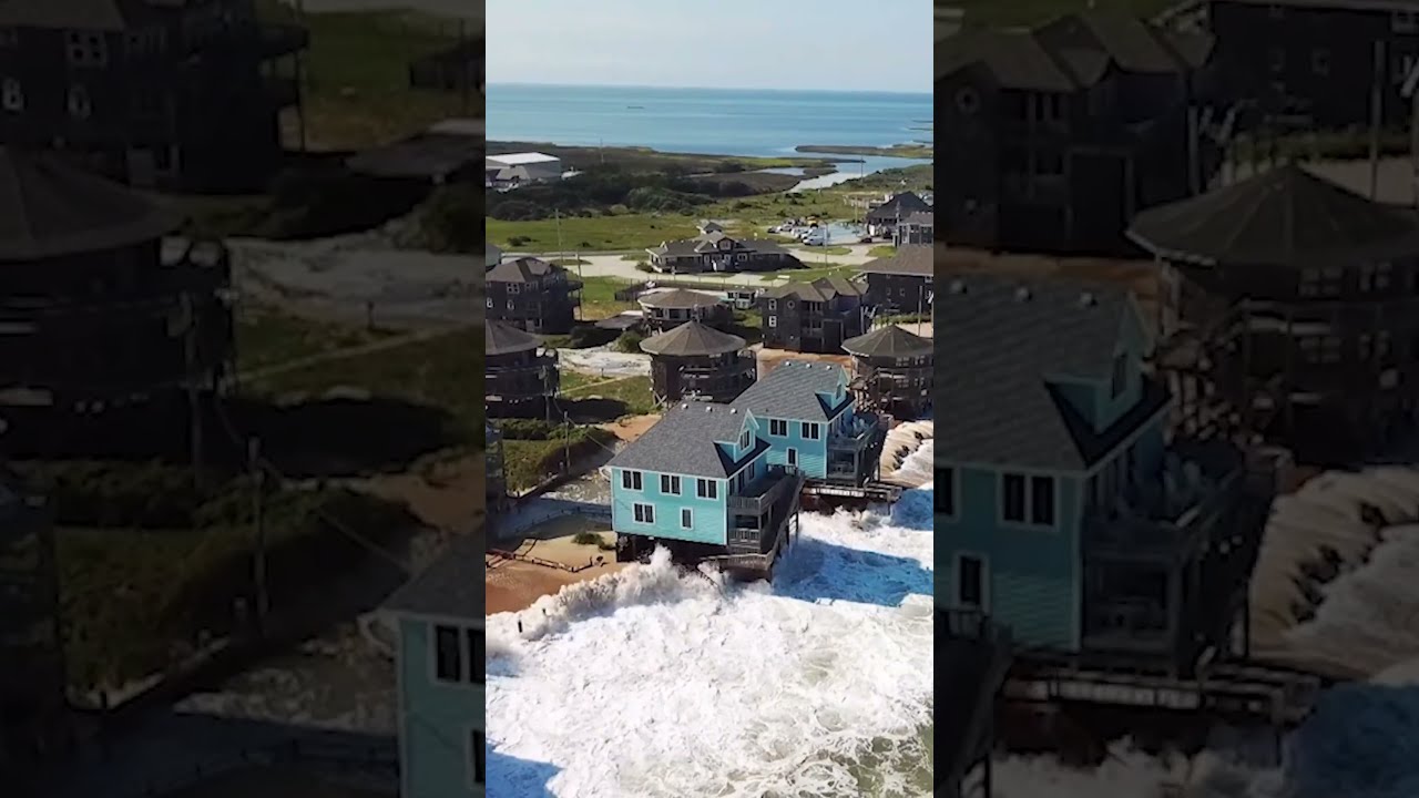 Wild Video Shows Tidal Surge Swallowing Homes As Hurricane Erin Slams Outer Banks Shorts