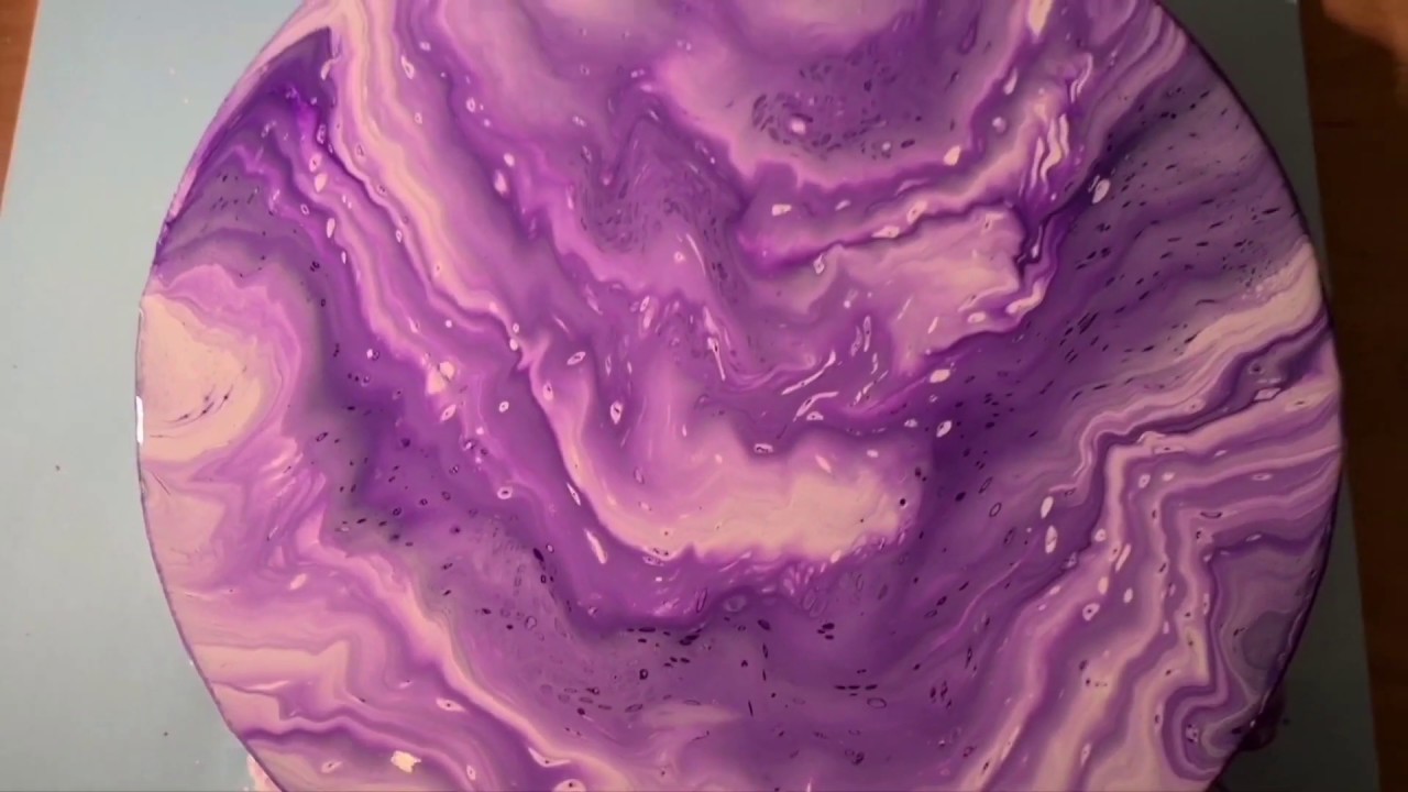 NEW! Easy 2 colours acrylic pour for beginners - YouTube