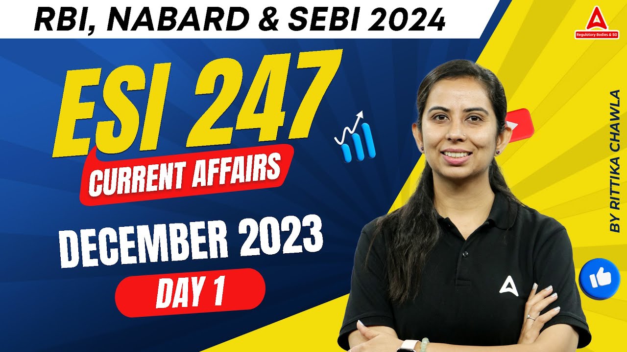 ESI Current Affairs #1 | ESI Current Affairs Dec 2023 | Current Affairs All Regulatory Bodies Exam