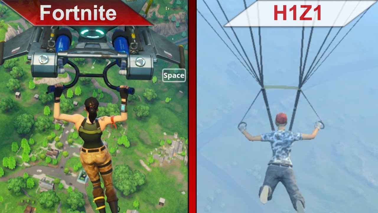 sbs comparison fortnite vs h1z1 gameplay graphics physics benchmark 2018 ultra pc - h1z1 vs fortnite