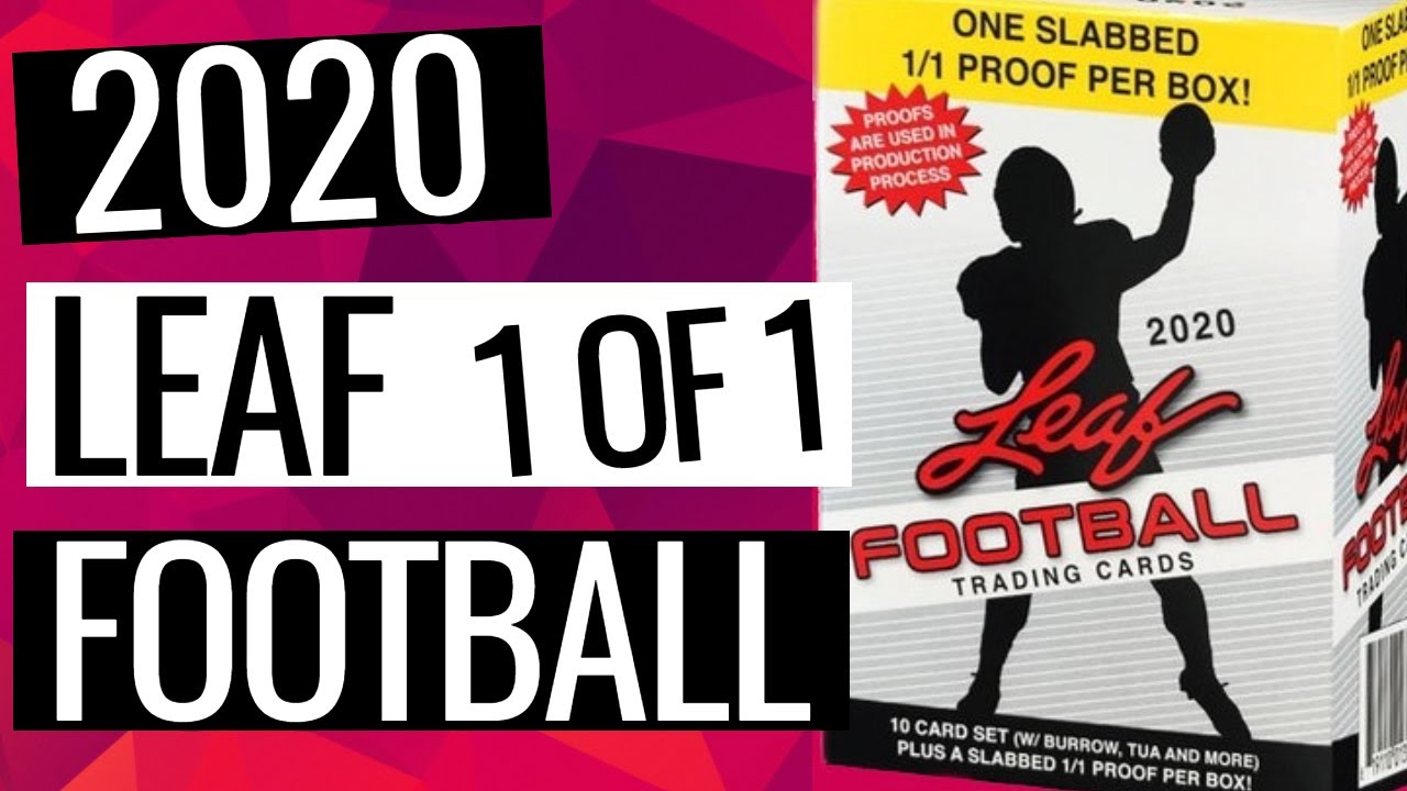 2020 Leaf Football Proof Box 1 of 1! WOW 1/1 Proof pulled! *RARE*