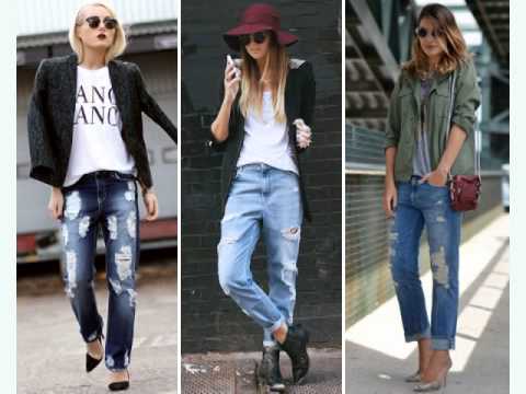 Boyfriend Jeans Kot Pantolon Kombinleri İle Fark Yaratın - YouTube