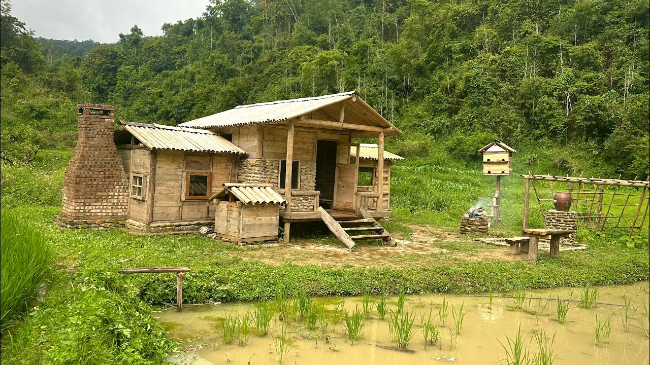 Building a wooden house alone in the middle of the forest yielded ...
