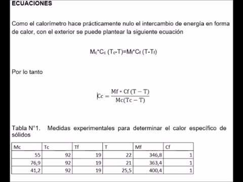 CALOR ESPECIFICO practica de laboratorio