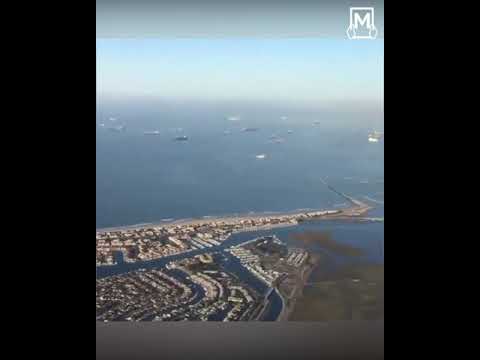 أزمة السفن في موانئ كاليفورنيا الامريكية