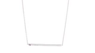 Roberto Coin - Tiny Treasures Bar Pendant Necklace with Diamonds SKU:8814467