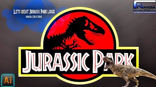 Jurassic Park Logo Drawing 🦖| Illustrator tutorial | Nanda Creations