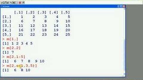 Statistics with R (part 6: matrix operations tutorial)