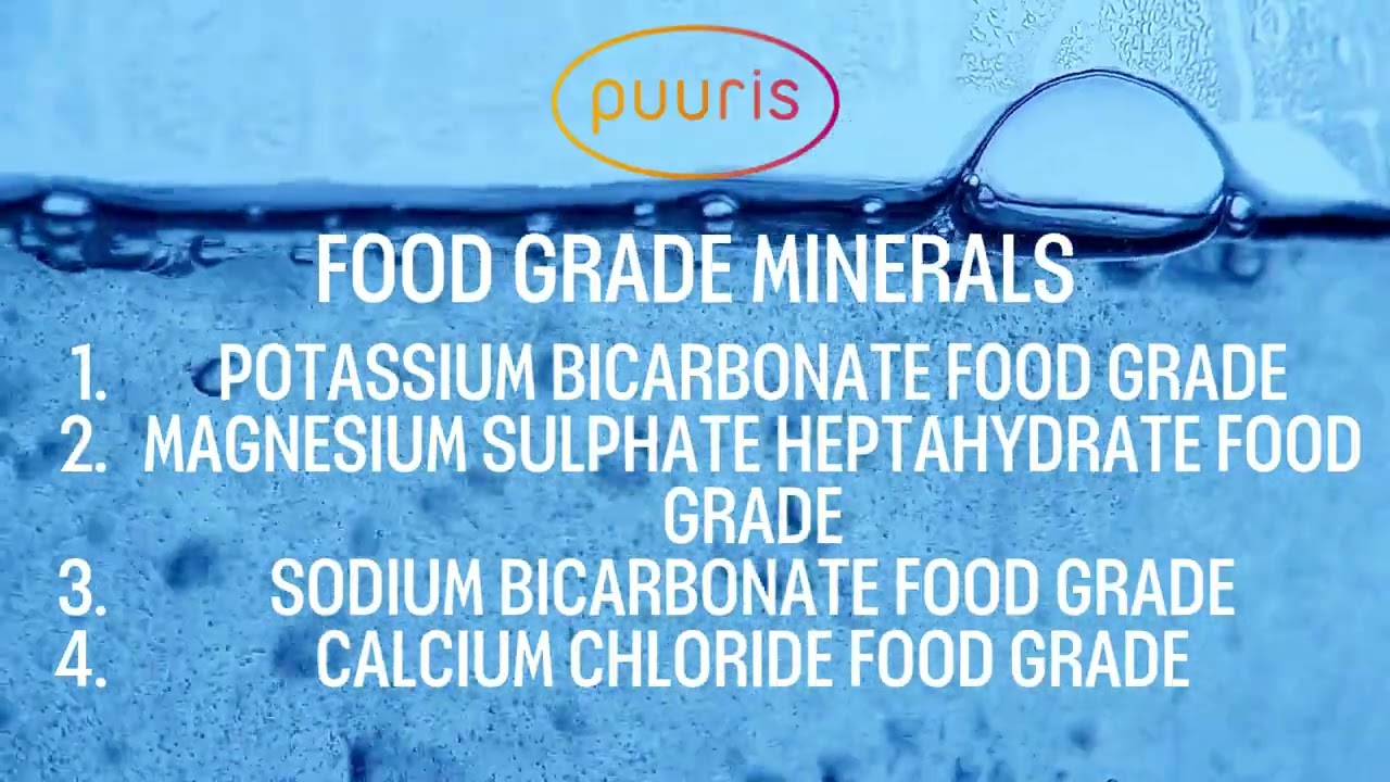 PUURIS Packaged Drinking Water Safety with Food Grade Mineral Additives FSSAI Approved