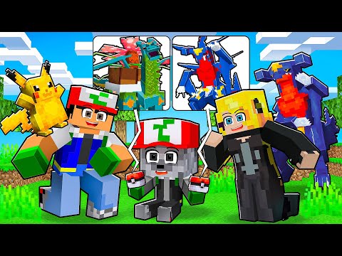 Who's Your Family? ASH and CYNTHIA HAD A SON in MINECRAFT ( Pokémon Mod )