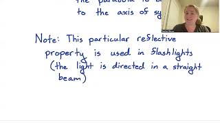 Calculus 2, Section 9.1, part 5: Reflective Properties of Conic Sections