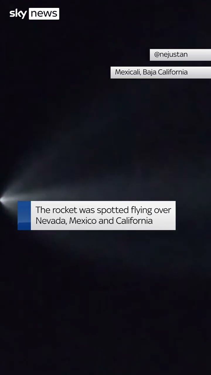 SpaceX rocket spotted in the sky