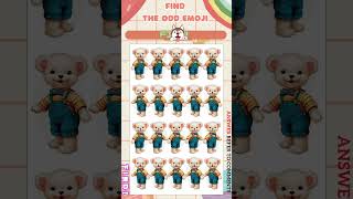 A fun hidden picture finding puzzle that increases attention.  FIND THE ODD Teddybear