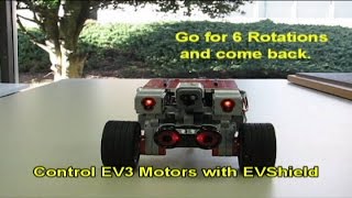 EVShield Robot with EV3 Motors does a Round Trip