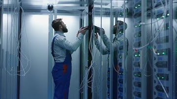 IT Technician Working Stock Video