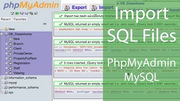 Import SQL File - Creating & Populating Tables
