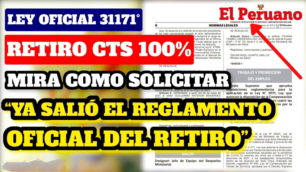 Retiro CTS 100 (2021) Mira como Solicitar ya salió el Reglamento de