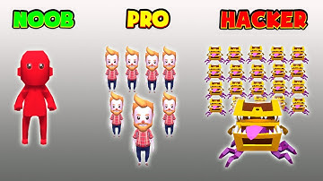 NOOB vs PRO vs HACKER! - Crowd City