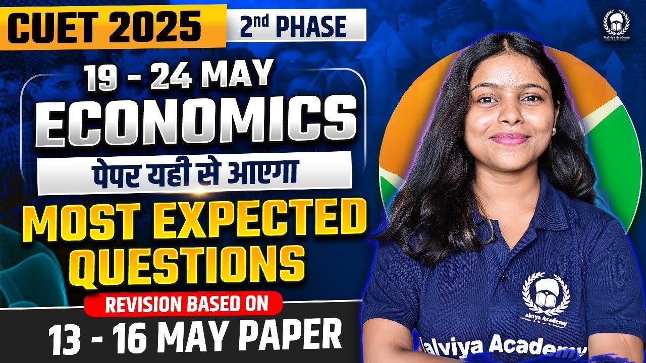 CUET 2025 Economics Most Expected Questions Based on 13-16 May Paper ...