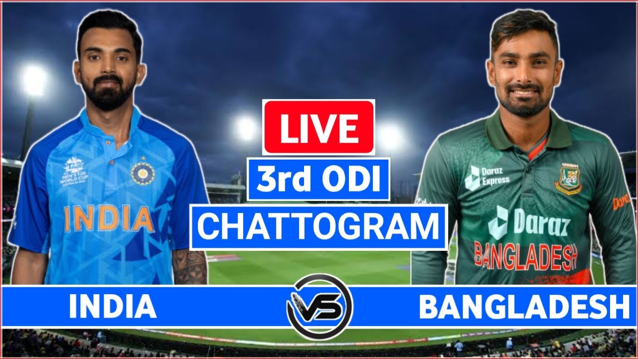 India vs Bangladesh 3rd ODI Live Scores IND v BAN 3rd ODI Live Scores and Commentary Only in India