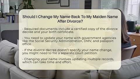 Should I Change My Name Back To My Maiden Name After Divorce? - Get Divorce Answers