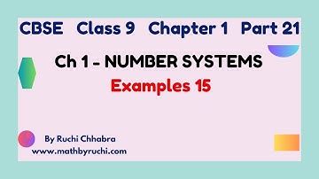 Class 9 Maths Chapter 1| Example 15| Number System| Example no 15| NCERT| CBSE| Ruchi Chhabra