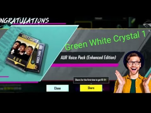 PUBG MOBILE NEW VOICE PACK Green White Crystal LIKE - YouTube
