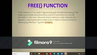 Dynamic Memory Allocation Part-2 free() and realloc()