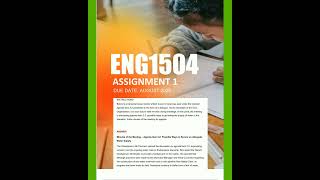 ENG1504 Assignment 1 2025 ANSWERS Semester 2 2025 Due August 202598