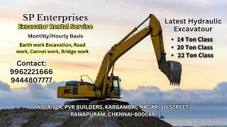 Excavator Rental Service Sp Enterprises Chennai Earthmovers Construction Equipment Suppliers